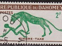 Dahomey - 1963 - Faune - 2 FR - Green & Brown - Dahomey, Faune - Scott J30 - Panther and Man - 0